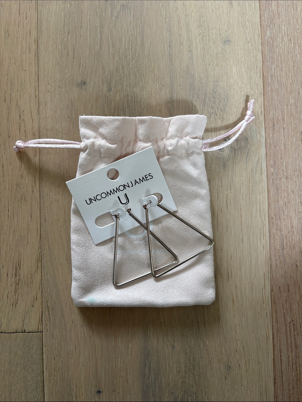 Uncommon James Silver Triangle Earrings. Chemistry hoops. Retired.